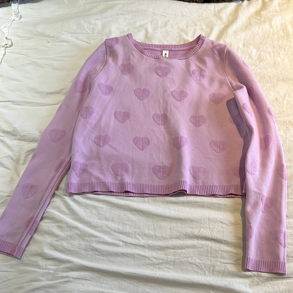 Purple Heart Sweater